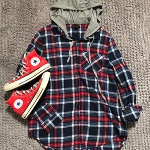 Hooded flannel